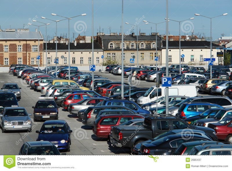 car crowded parking place